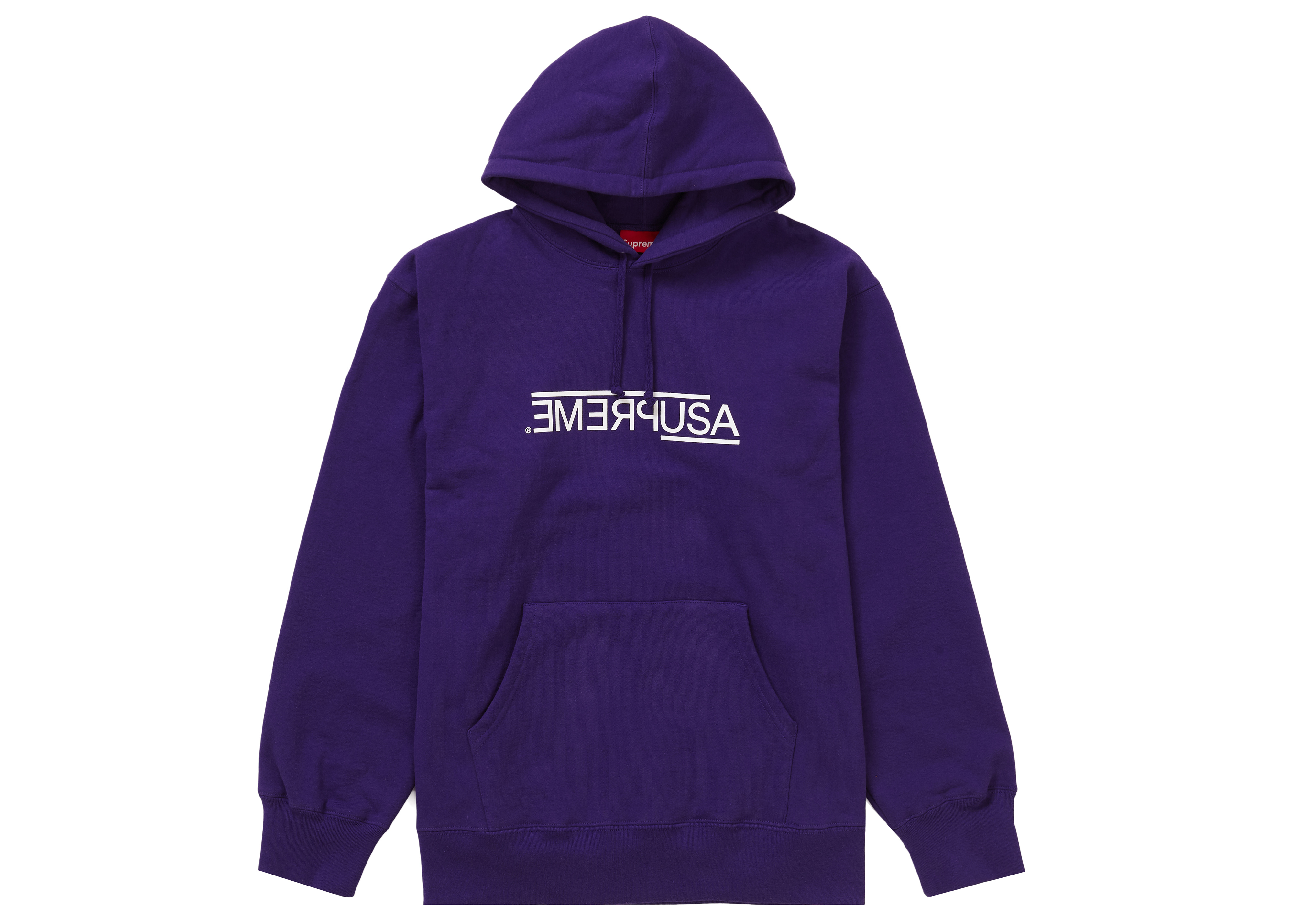 Supreme USA Hooded Sweatshirt Purple