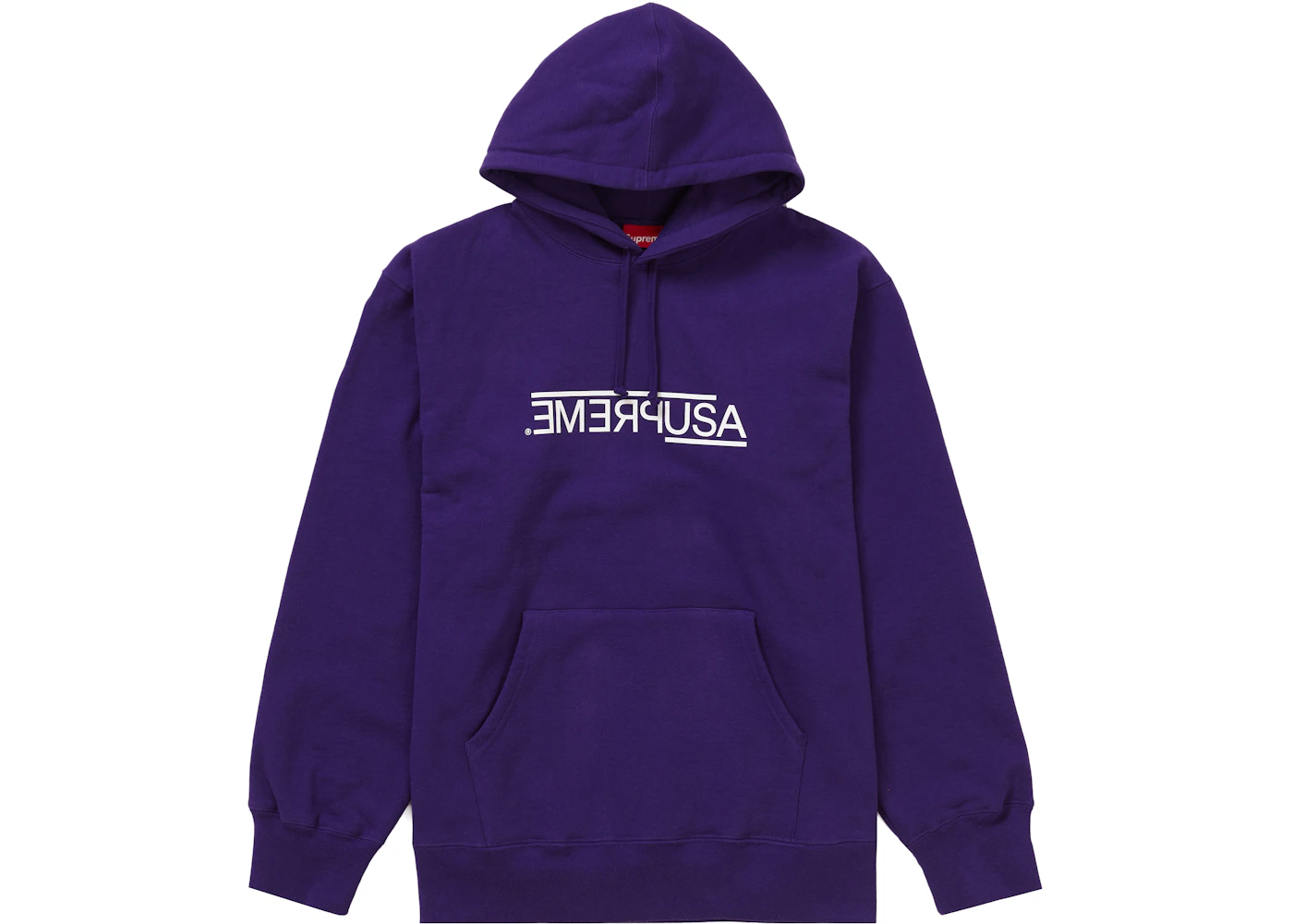 Supreme USA Hooded Sweatshirt Purple Men's - FW21 - US