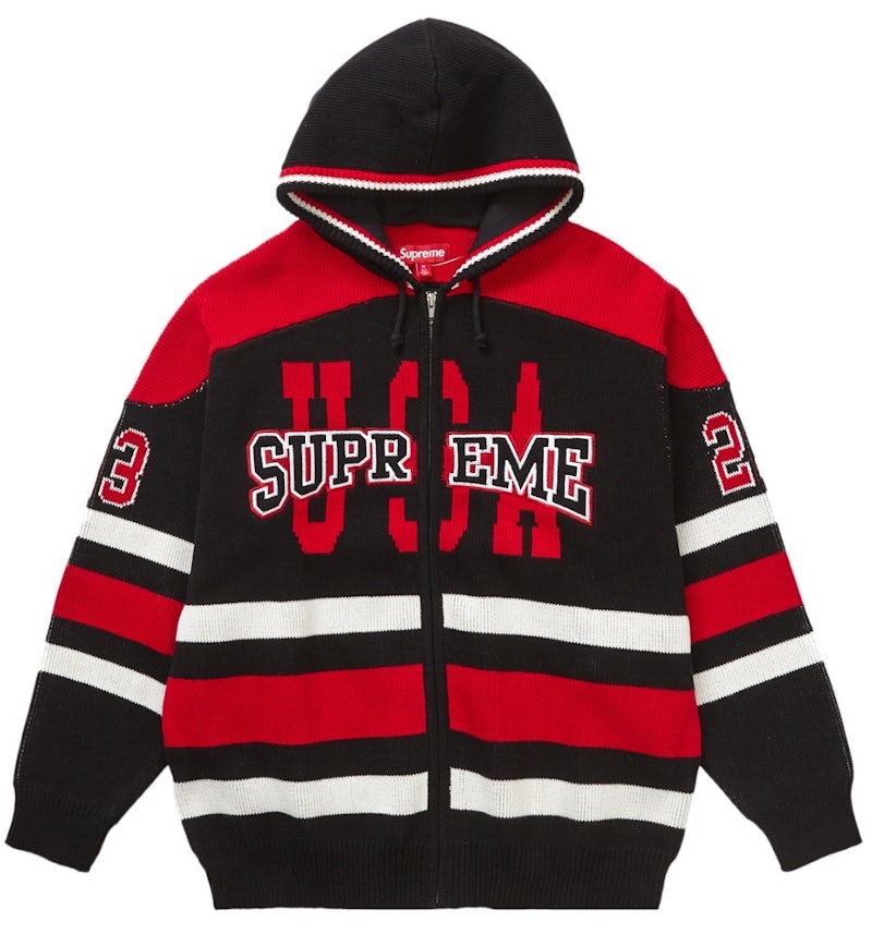 Supreme/Y's Sweater 666 size M Supreme USA Zip Up Hooded Sweater