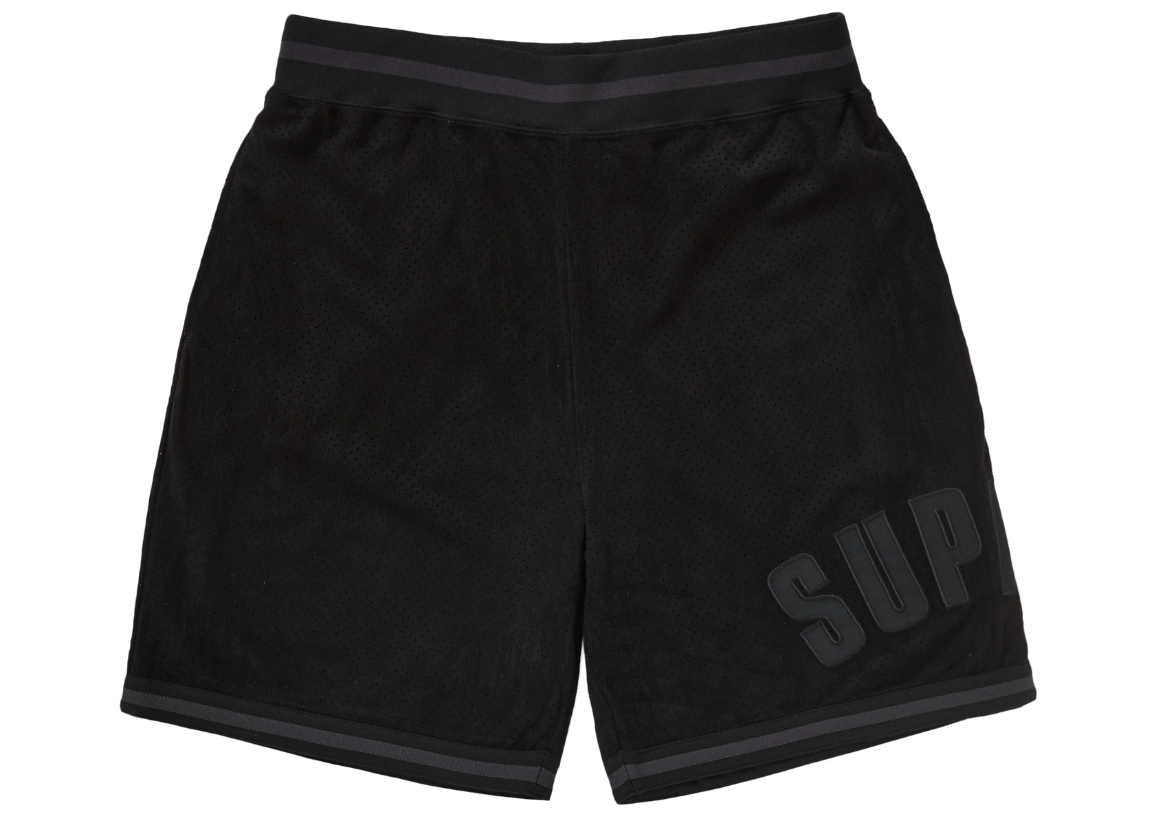 Supreme Ultrasuede Mesh Short Black メンズ - SS24 - JP