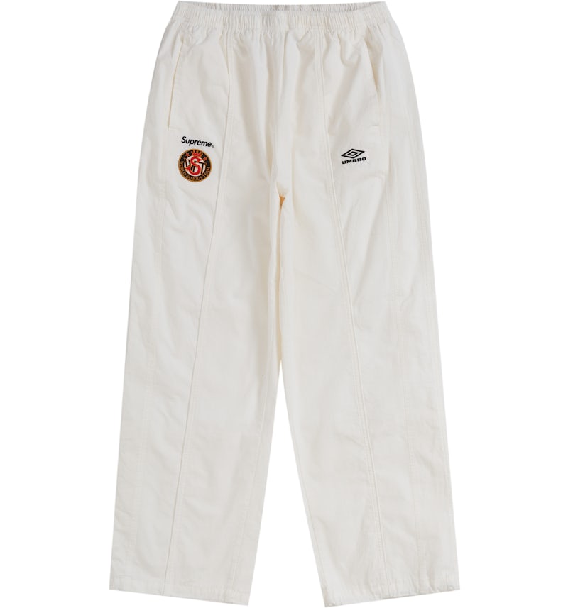 Supreme Umbro Cotton Ripstop Track Pant White Men's FW23 US