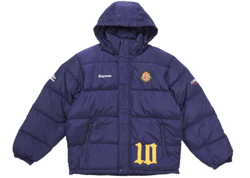 Supreme Umbro Down Puffer Jacket Navy Men's - FW25 - US