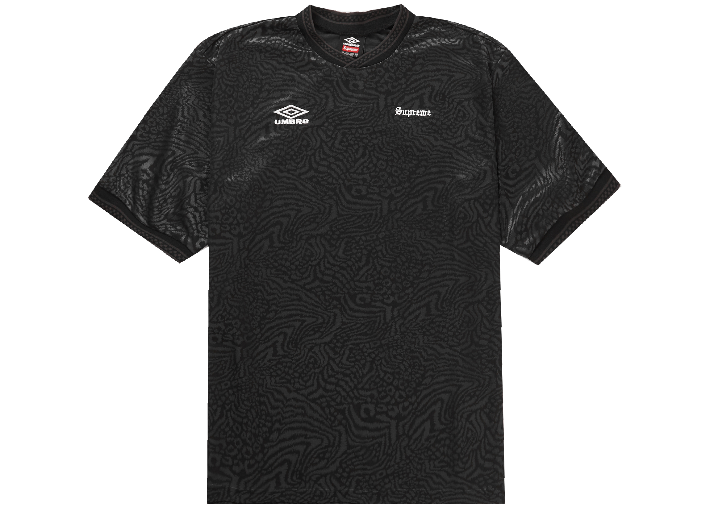 Supreme Umbro Jacquard Animal Print Soccer Jersey Black
