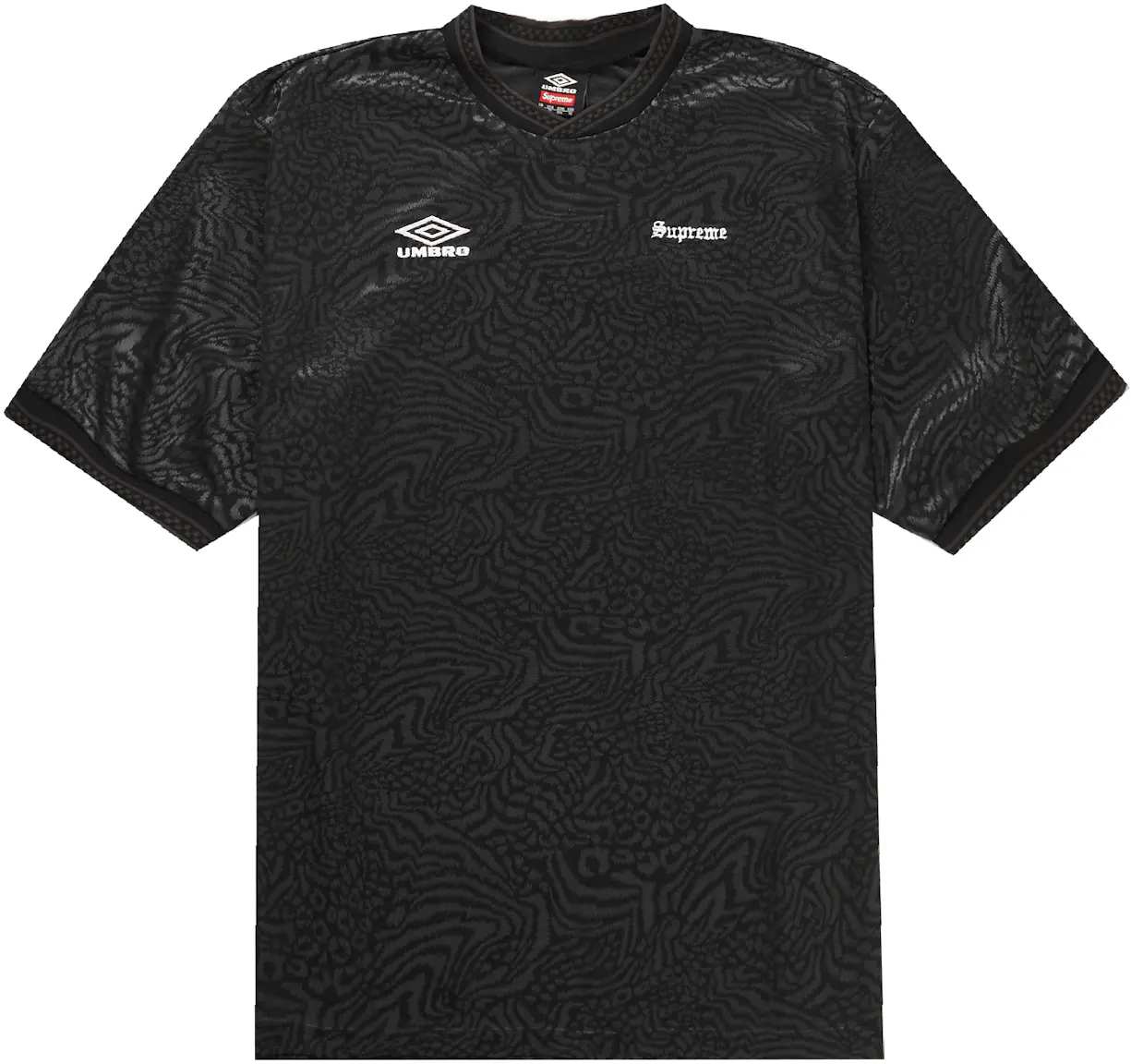 Supreme Umbro Jacquard Animal Print Soccer Jersey Black - SS23 - GB