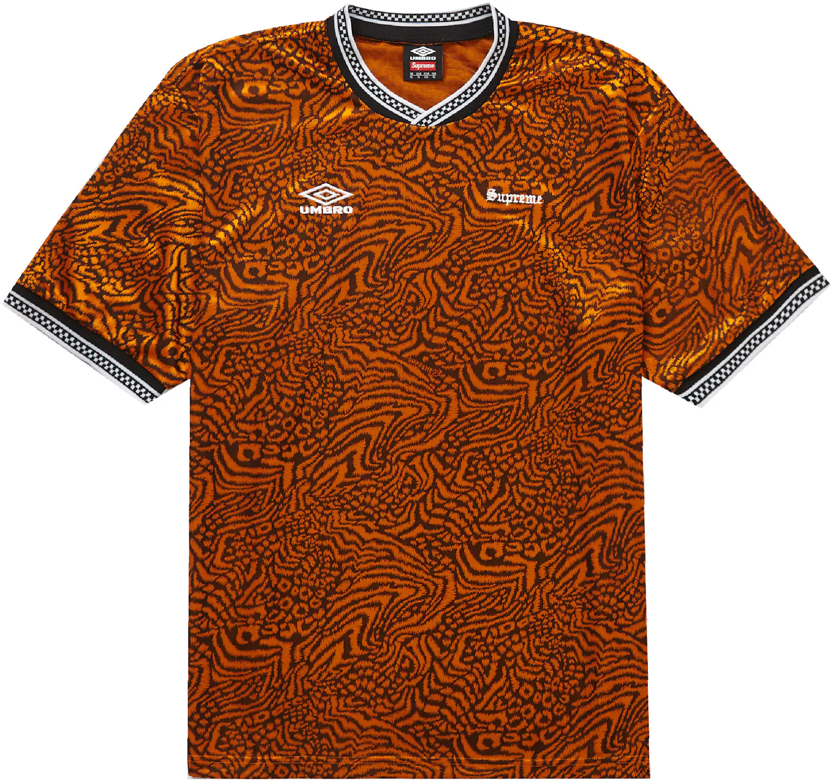 Supreme Umbro Jacquard Animal Print Soccer Jersey Orange - SS23 - FR