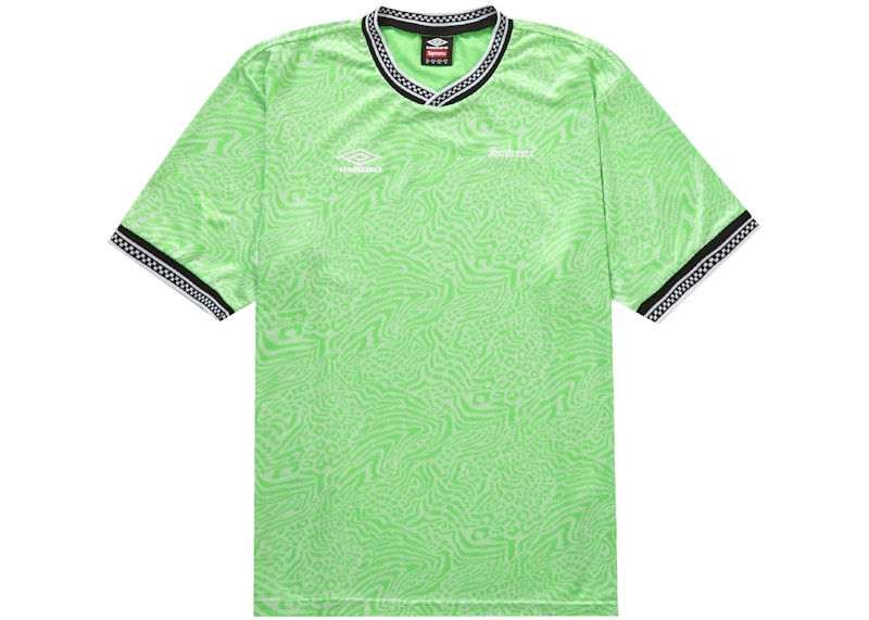 Supreme Umbro Jacquard Animal Print Soccer Jersey White Men's