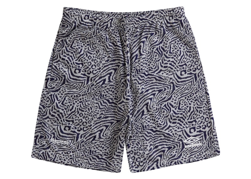 Supreme Umbro Jacquard Animal Print Soccer Short Navy Men's - SS23