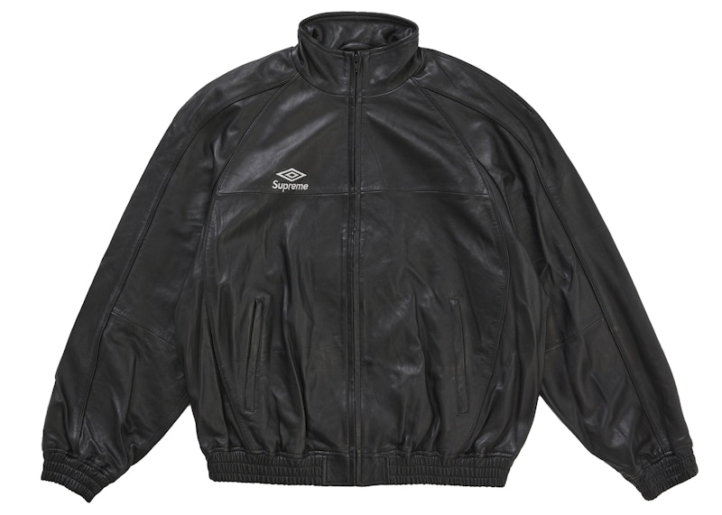 ジャケット・アウター Supreme /Umbro Track Jacket Black Supreme Umbro Leather Track Jacket Black Men's - US