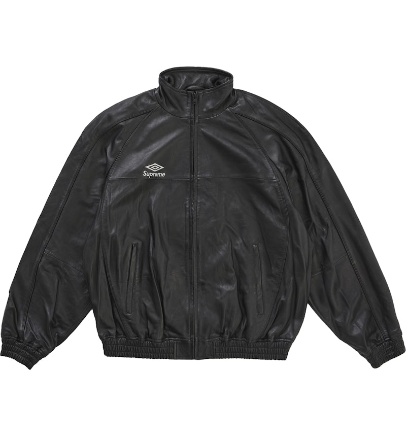 Supreme Umbro Leather Track Jacket Black Men's FW25 US