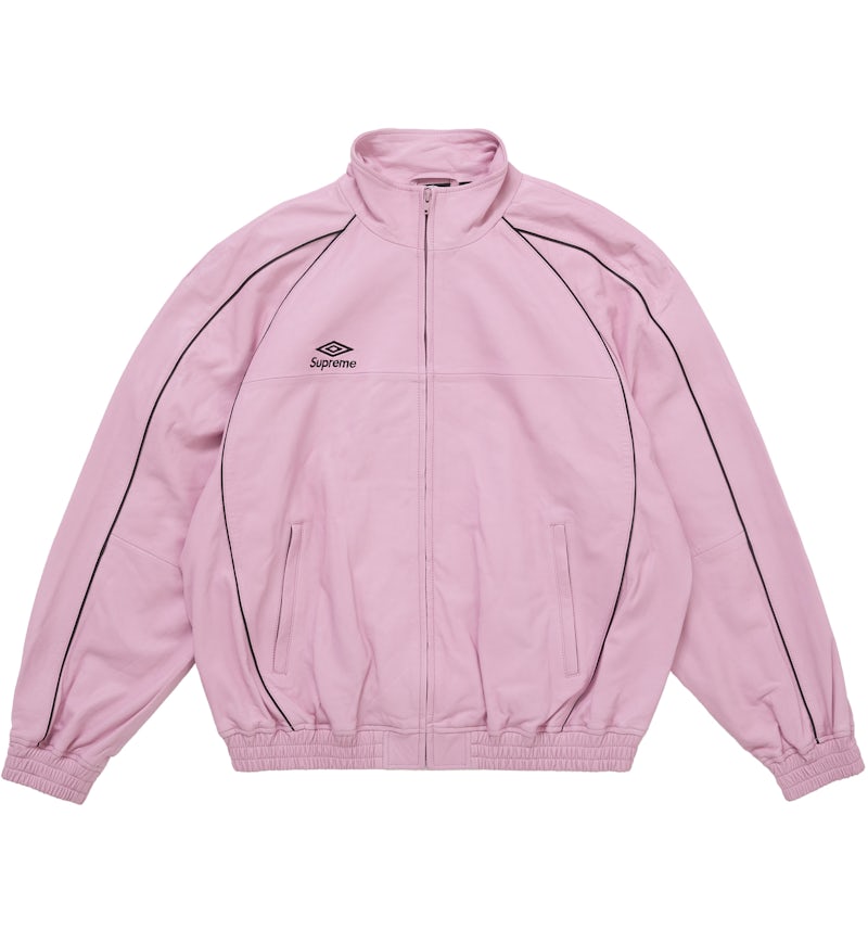 Supreme Umbro Leather Track Jacket Pink Men's FW25 US