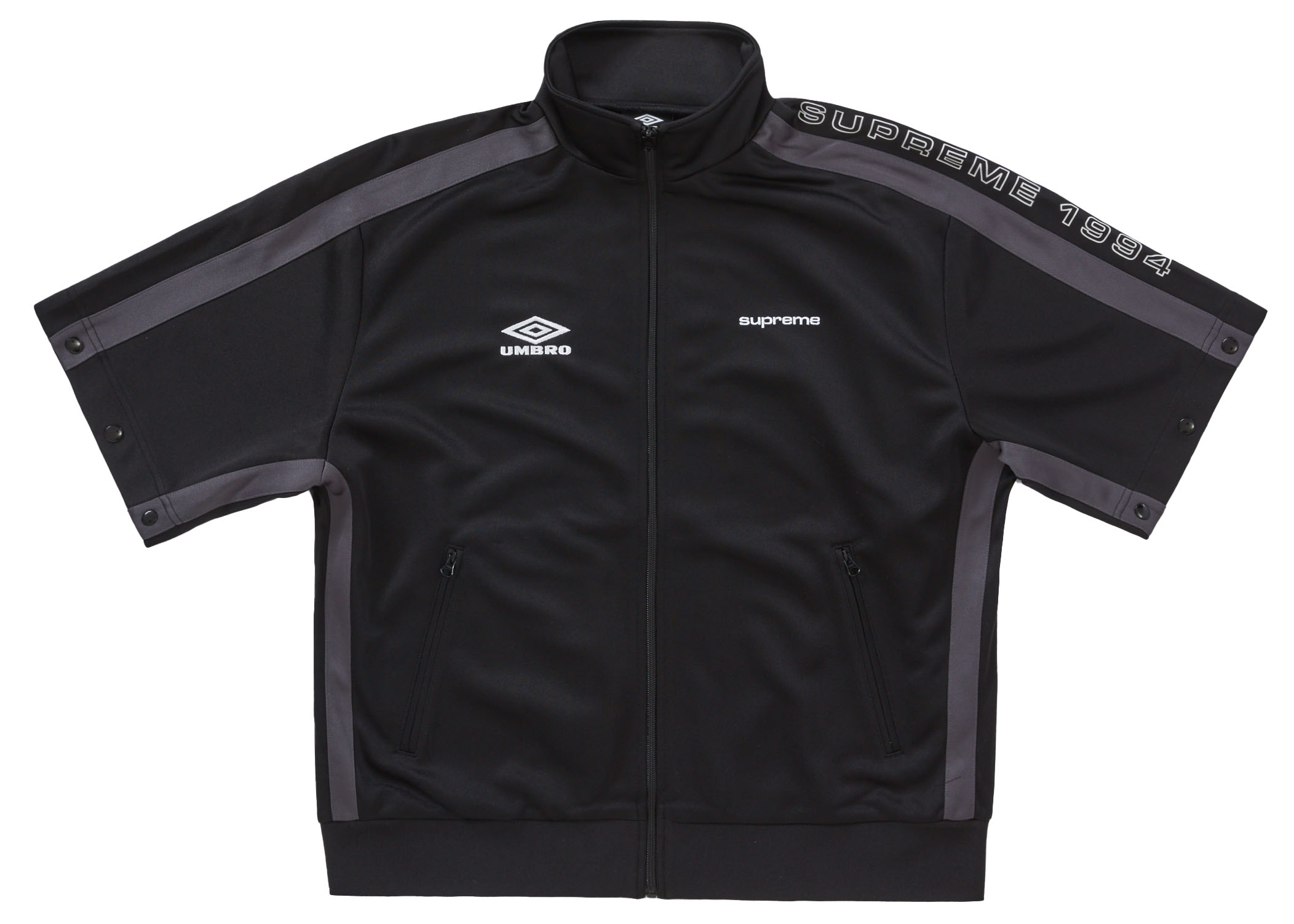 Supreme Umbro Snap Sleeve Jacket Black Men's - SS23 - US