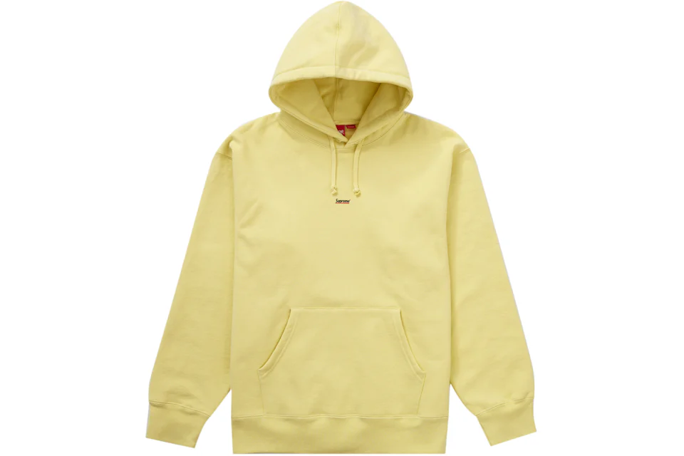 Supreme Underline Hooded Sweatshirt Pale Yellow
