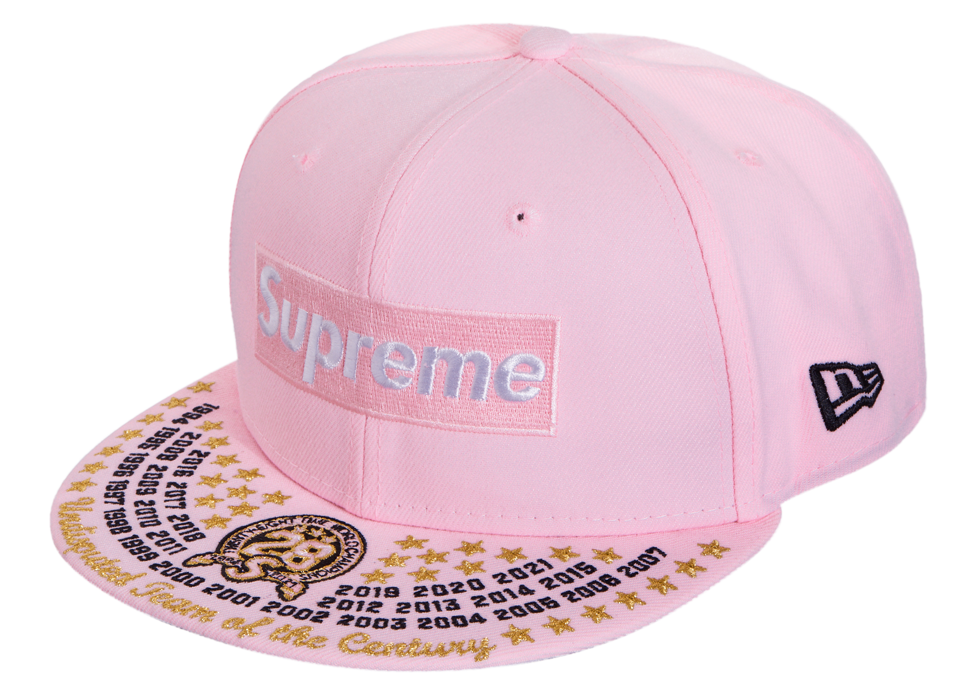 Supreme Undisputed Box Logo New Era Fitted Hat Pink