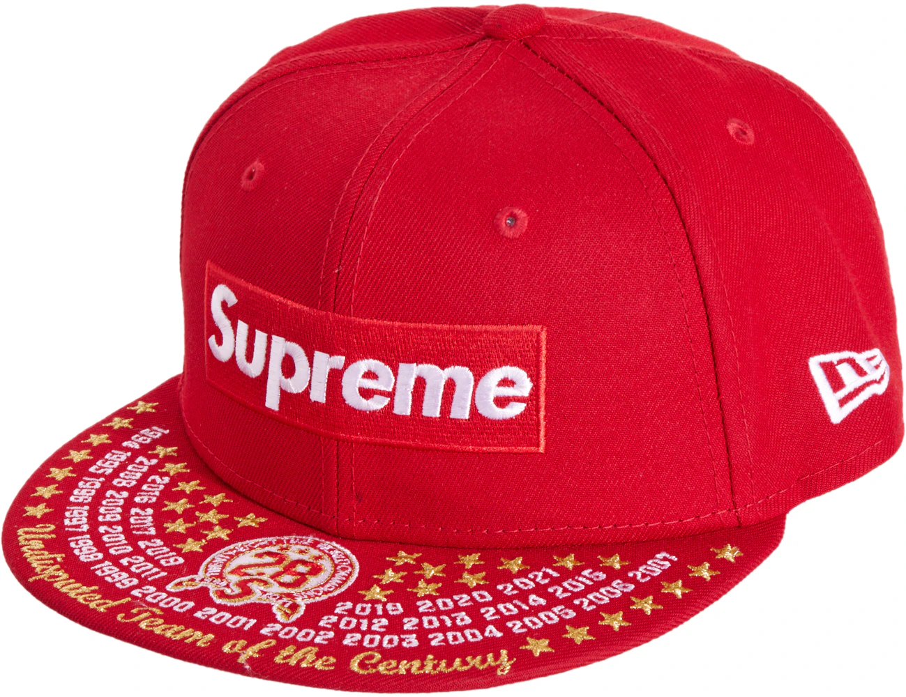 Supreme S/S 2012 New Era Denim Red Box Logo Hat Size 7 5/8