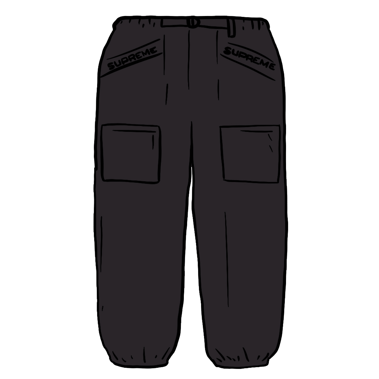 Supreme Utility Belted Pant Black Men's - SS20 - US