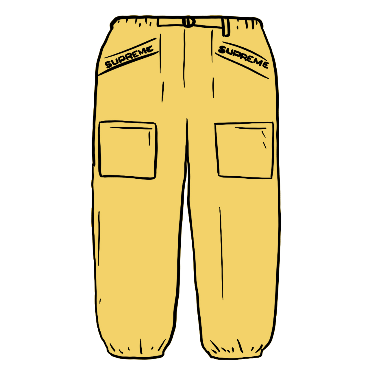 Supreme Utility Belted Pant Pale Yellow