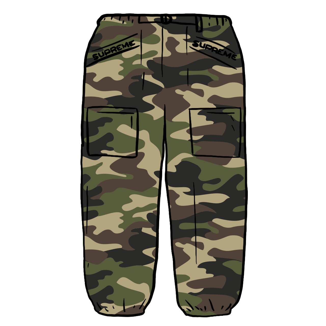 Supreme Utility Belted Pant Woodland Camo Men's - SS20 - US