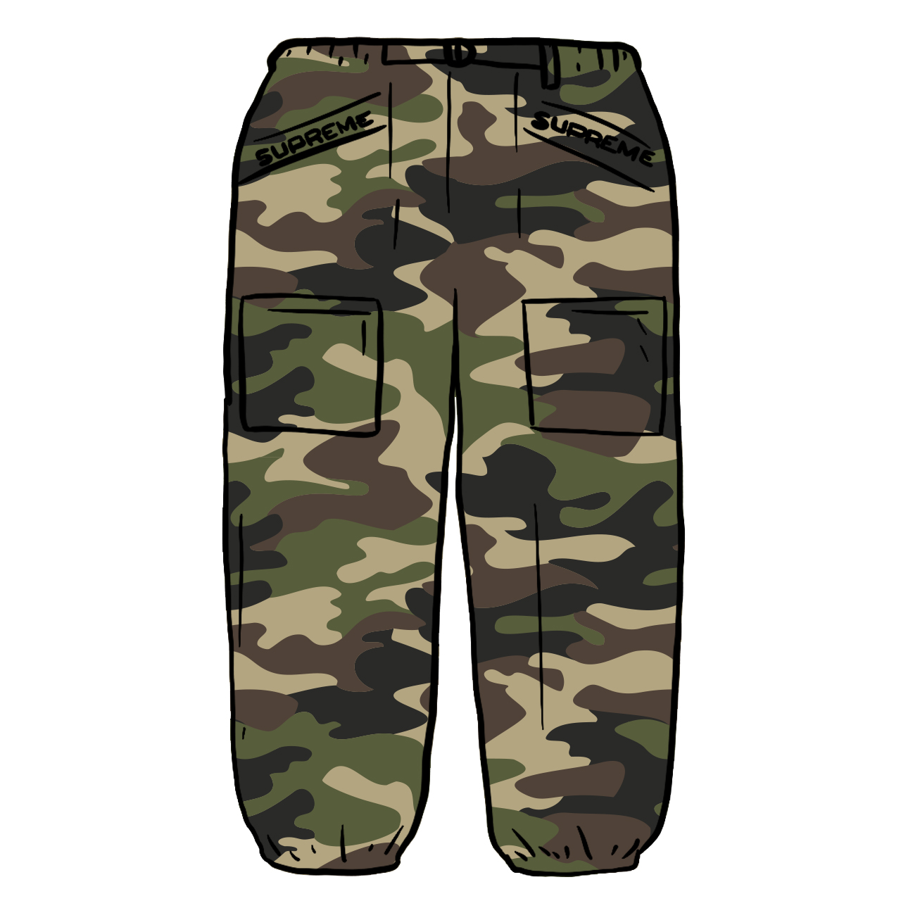 Supreme Utility Belted Pant Woodland Camo