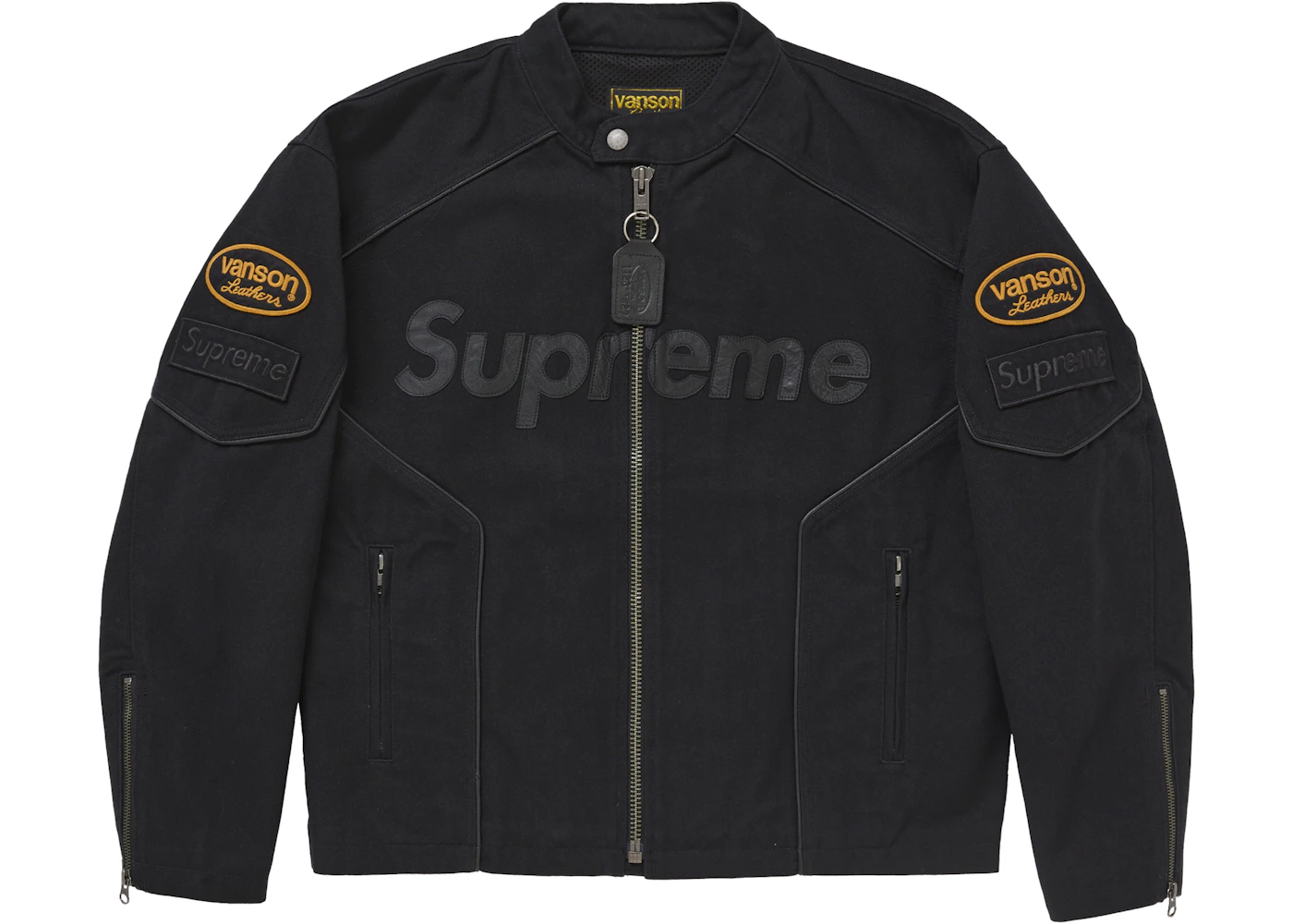 Supreme Vanson Leathers Cordura Cotton Jacket Black Men's SS25 US