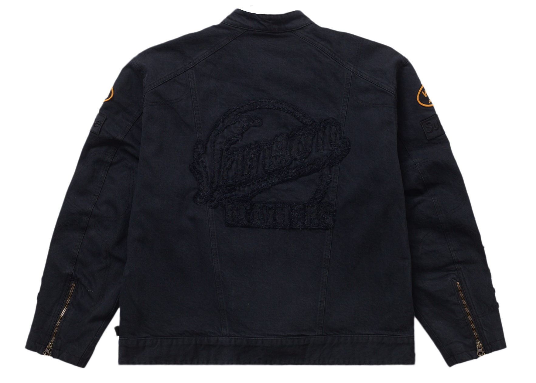 Supreme Vanson Leathers Cordura Denim Jacket Black Men's - FW22 - US