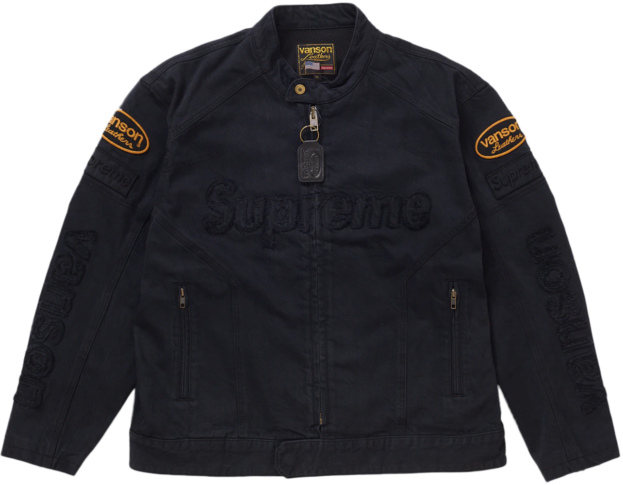 Black Supreme Vanson Leather Jacket - Maker of Jacket