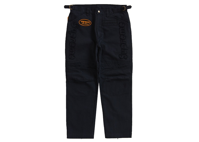 Supreme Vanson Leathers Cordura Denim Racing Pant Blue Men's 