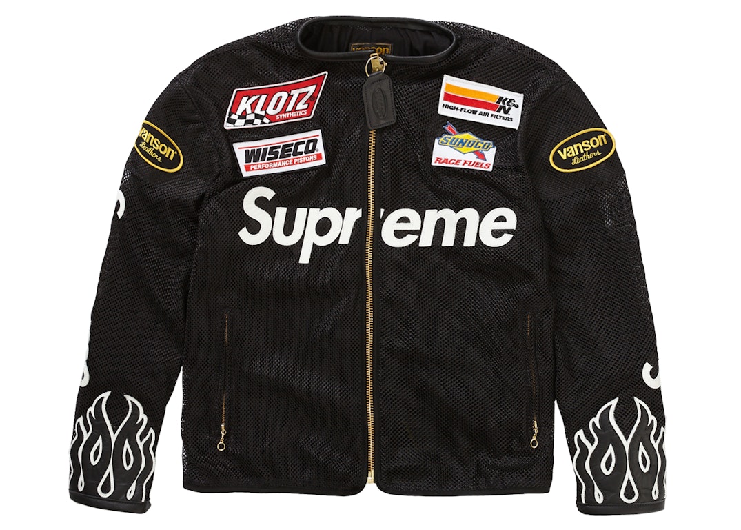 Pre-owned Supreme Vanson Leathers Cordura Mesh Jacket Black