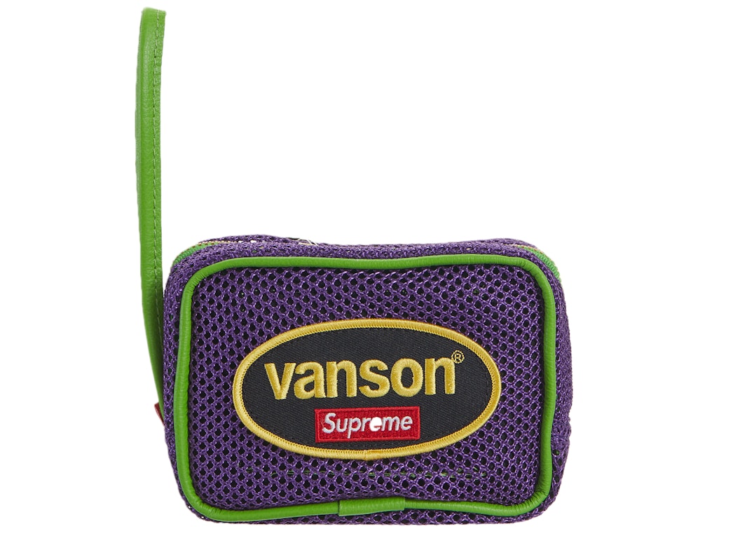 Pre-owned Supreme Vanson Leathers Cordura Mesh Wrist Bag Purple