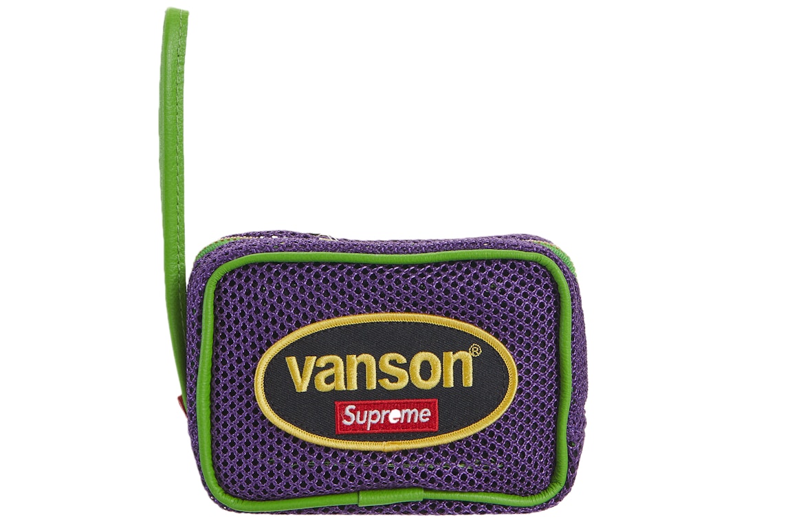 Pre-owned Supreme Vanson Leathers Cordura Mesh Wrist Bag Purple