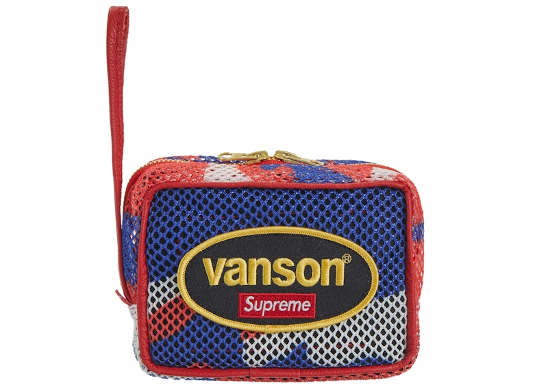 Supreme Vanson Leathers Cordura Mesh Wrist Bag Red Camo - SS22 - US