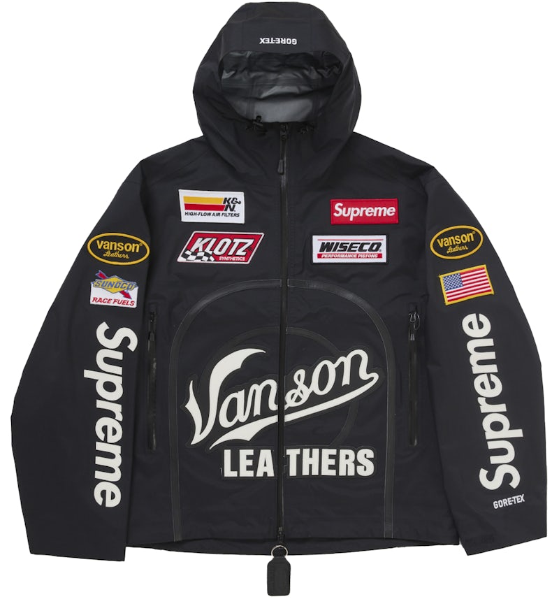 Supreme Vanson Leathers GORE-TEX Shell Jacket Black Men's FW25 US