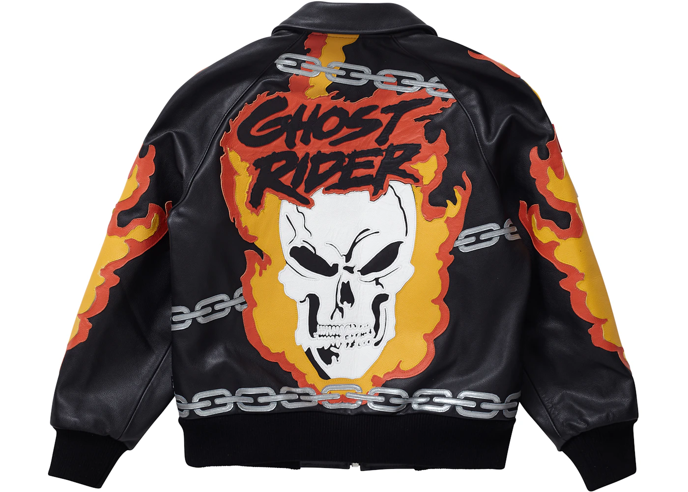 Supreme Vanson Leathers Ghost Rider Jacket Black Men's - SS19 - US