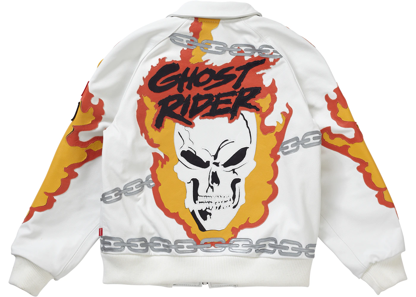 Supreme Vanson Leathers Ghost Rider Jacket White Men's - SS19 - US