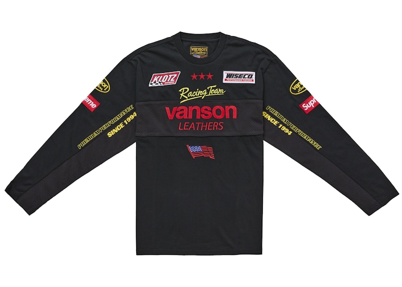 Supreme Vanson Leathers L/S Top Black Men's - SS26 - US Supreme Vanson Leathers L/S Top Black Men's - SS26 - US
