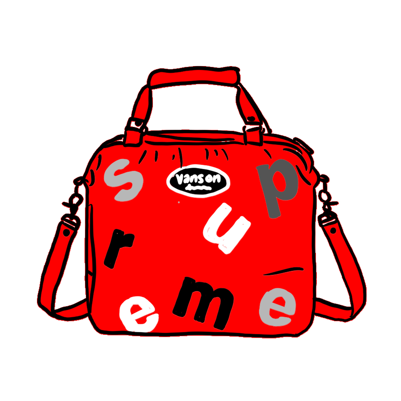 Supreme Vanson Leathers Letters Bag Red - SS20 - CN