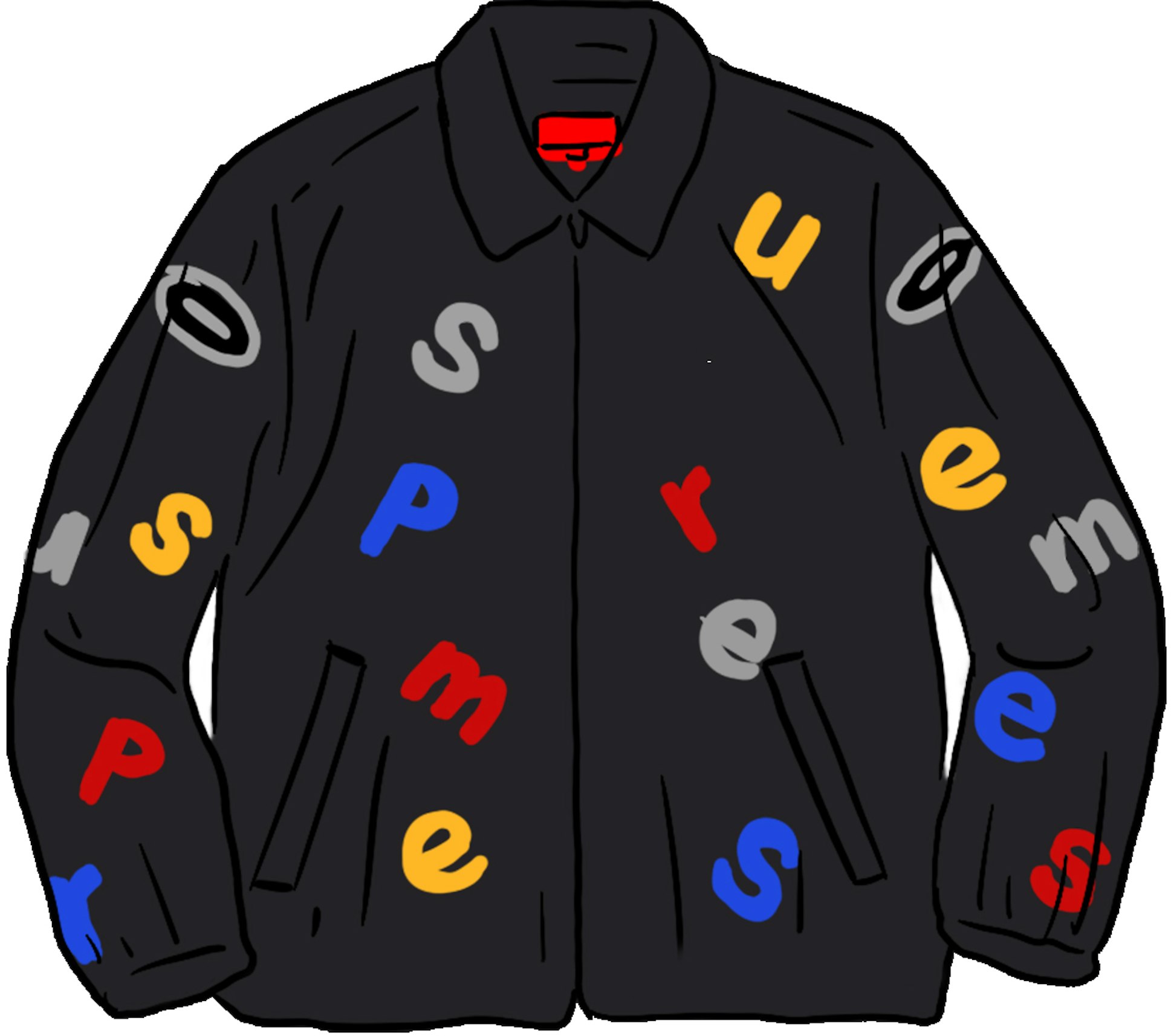 Supreme Gradient Jacquard Denim Work Jacket All Over Letter SS22 Size L