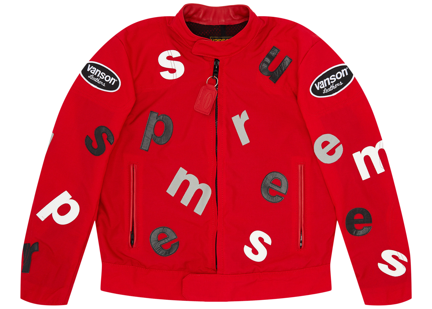 Supreme Vanson Leathers Letters Cordura Jacket Red - SS20 メンズ - JP