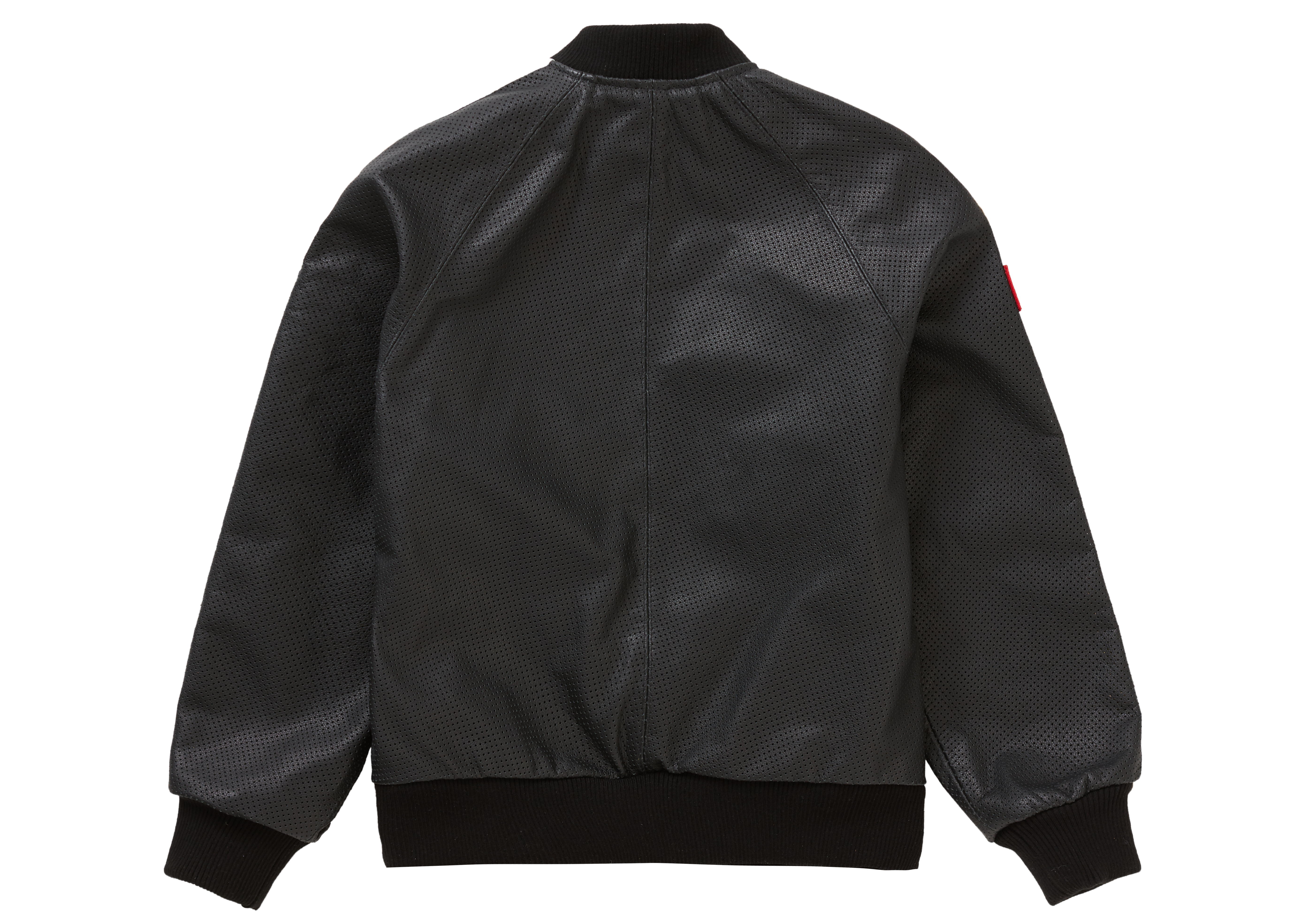 Supreme Vanson Leathers Perforated Bomber Jacket Black Men's 