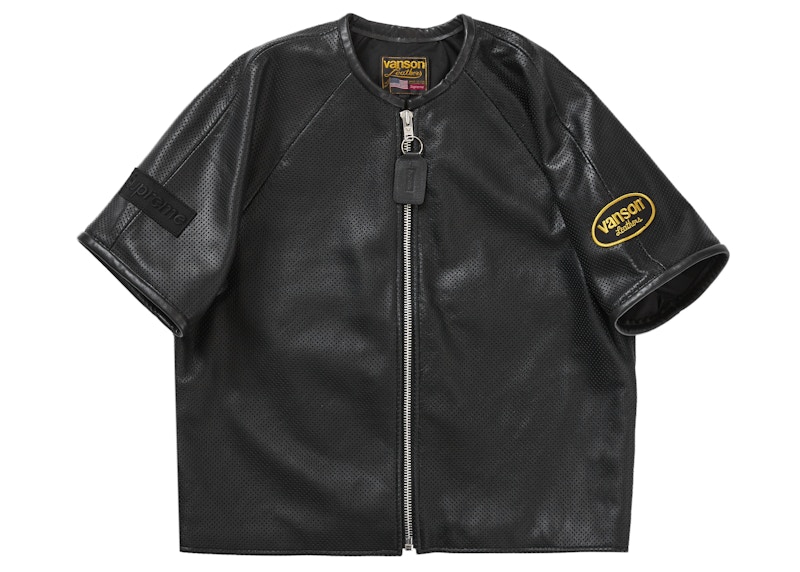 Supreme Vanson Leathers S/S Racing Jacket Black - SS23 Men's - US