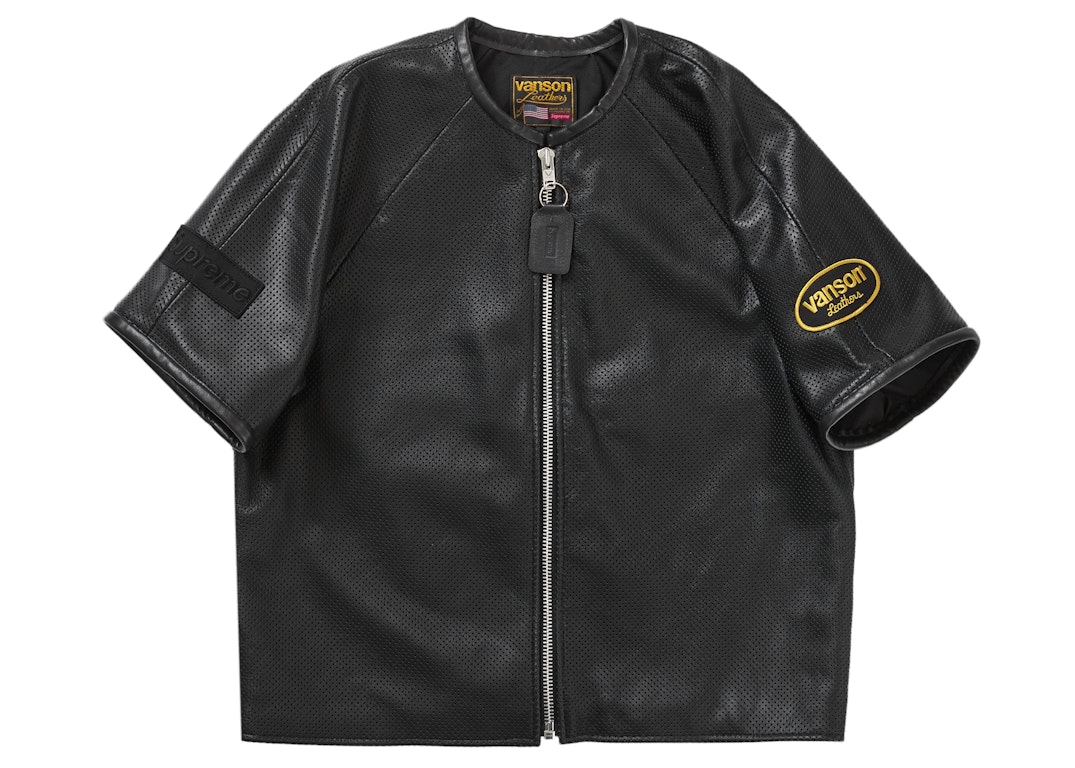 Pre-owned Supreme Vanson Leathers S/s Racing Jacket Black