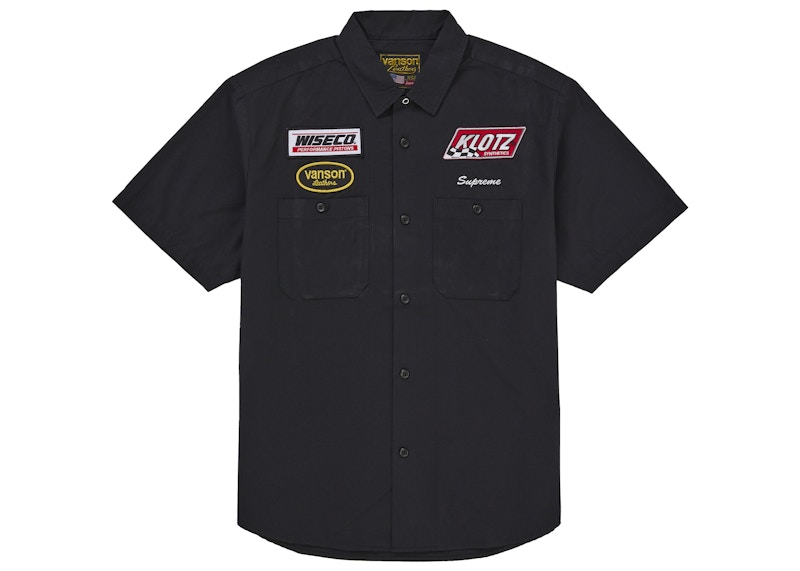 Supreme Vanson Leathers S/S Work Shirt Black Men's - US