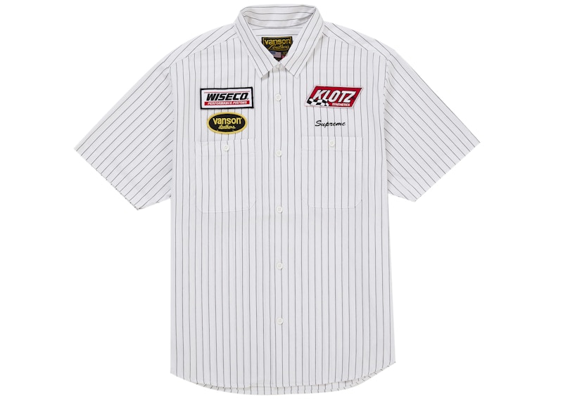 Supreme Vanson Leathers S/S Work Shirt Stripe Men's - US