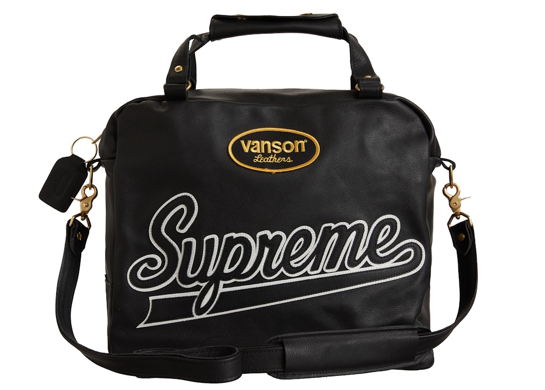 Pre-owned Supreme Vanson Leathers Spider Web Bag Black