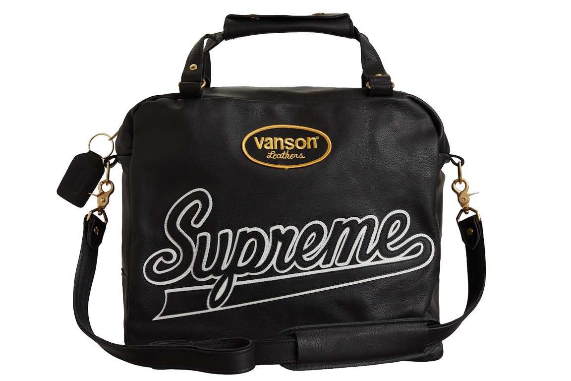 Pre-owned Supreme Vanson Leathers Spider Web Bag Black