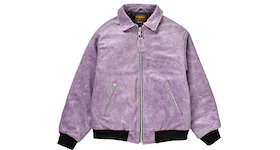 Supreme Vanson Leathers Worn Leather Jacket Dark Purple
