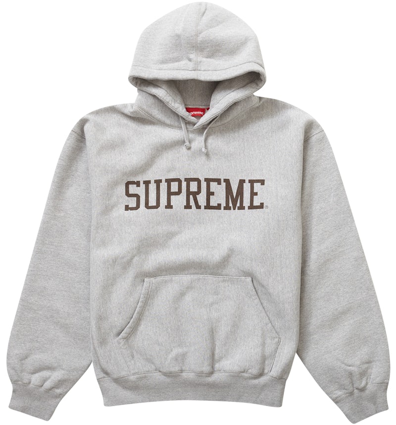 Supreme Varsity Hooded Sweatshirt Heather Grey Men's FW23 US
