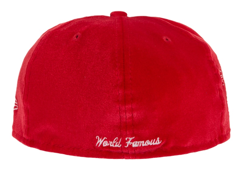 Supreme Velour Box Logo New Era Red