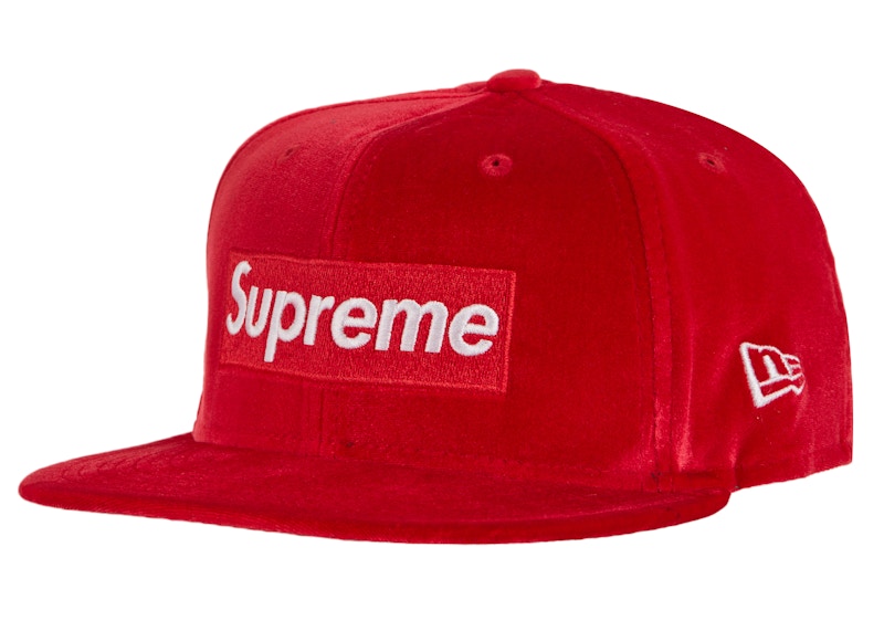 Supreme Velour Box Logo New Era Red - FW22 - GB