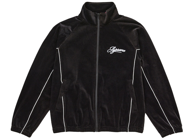 Supreme Velour Mesh Track Jacket Black Men's - SS26 - US