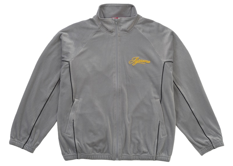 Supreme Velour Mesh Track Jacket Silver Men's - SS26 - US